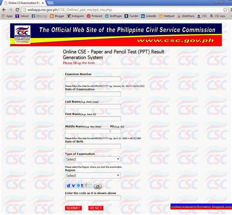 http //webapp.csc.gov.ph/exam assign/exam assign.htm